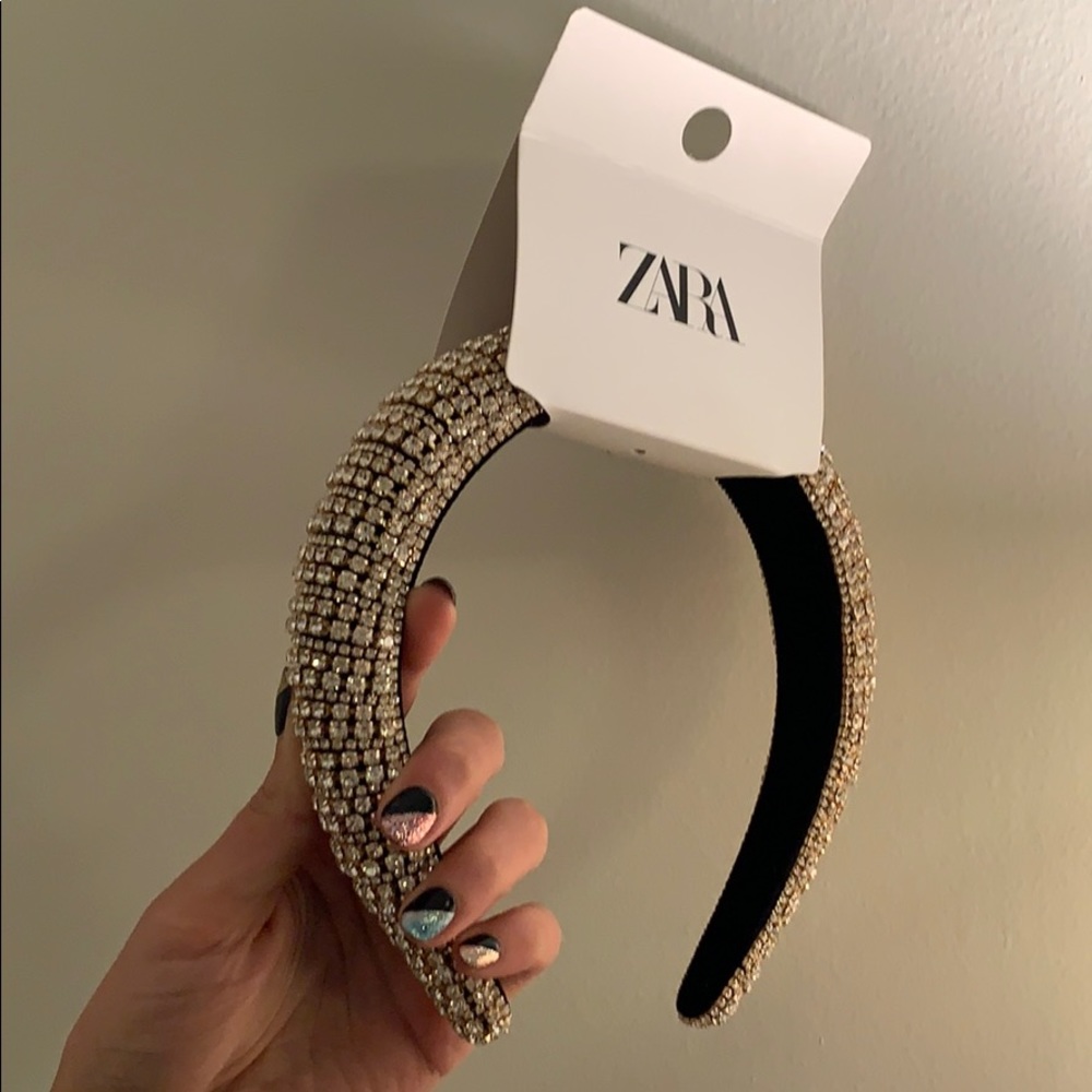 Brand New Zara Rhinestone Padded headband